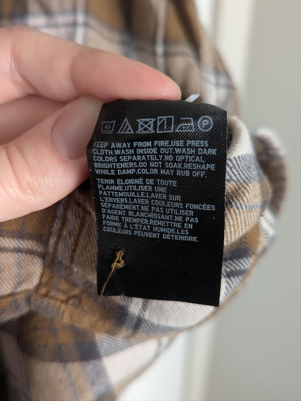 Uniqlo Brown Plaid Button Up - Picture 4 of 5